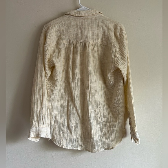Anthropologie Cream Gauzy Pullover Top Size XS - Picture 7 of 7